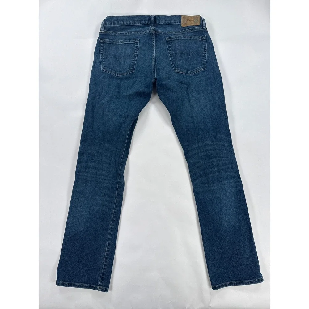 Polo Ralph Lauren Mens Jeans 32x32 Blue Varick Slim Straight Stretch Denim